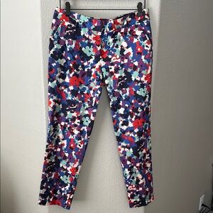 Tory Burch Colorful Abstract Print Pant